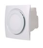 Ventilador de ventilaci&oacute;n ultrasilencioso para ba&ntilde;o cuadrado de pl&aacute;stico silencioso de 8 pulgadas con luz LED, extractor de aire montado en el techo