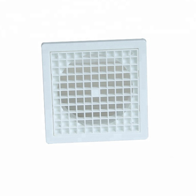 Rejilla de conducto de ventilaci&oacute;n de aire de 100mm, rejilla de ventilaci&oacute;n de pl&aacute;stico cuadrada blanca de acero inoxidable, ventilaci&oacute;n de aire ABS